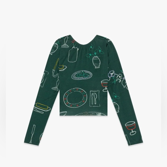 LISA SAYS GAH Rowan Top in Set the Table Forest Size M - Picture 5 of 10